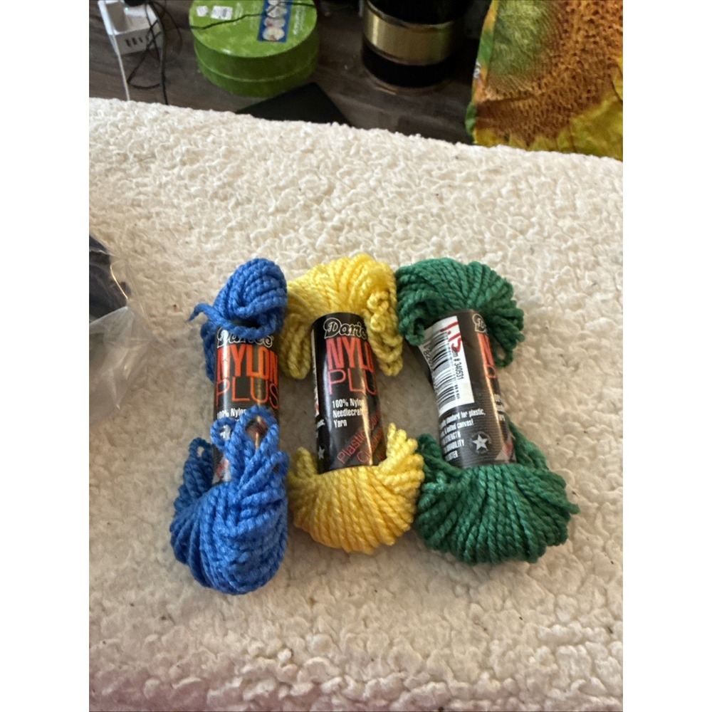 Mixed Lot 3 Skeins DARICE NYLON PLUS 100% Nylon NEEDLECRAFT YARN 20yds ea